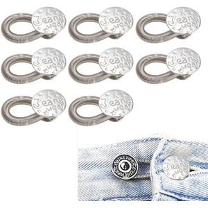 Verstelbare Tailleband Extensie voor Broeken - 8 Stuks - Ideaal voor Jeans enrokken