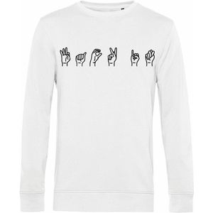 7431 - Sweater - Gebarentaal; Fack it-White-XS