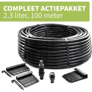 druppelslang actiepakket 100 meter incl. toebehoren