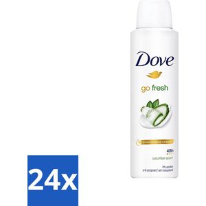 Dove Go Fresh - Deospray - Komkommer - 150 ml - Voordeelverpakking - 24 stuks