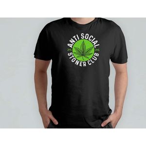 Anti Social Sto Ner Club - T Shirt - FunnyMoments - LaughOutLoud - LOL - FunTimes - GrappigMoment - LachenMaar - HumorVanDeDag - Hilarisch