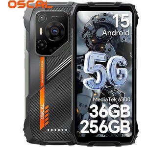 OSCAL PILOT 3 Robuuste Smartphone - 36GB RAM - 256GB ROM - 7500mAh - 6.78 Inch - Android 15 - IP68 Waterdicht -5G Dual SIM - NFC - Zwart