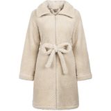 Hunkemöller Dames Nachtmode Fleece badjas met rits - Wit - maat XS/S