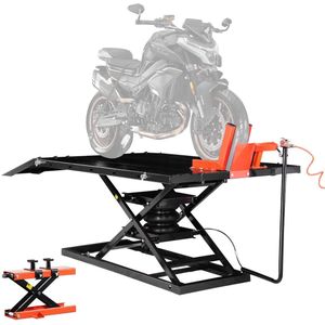 Motorfiets Krik – Motorkrik – Motorlift – Motorhefbrug – Motorheftafel – Pneumatisch – Draagvermogen 680 kg – Verstelbare Hoogte 18-94 cm
