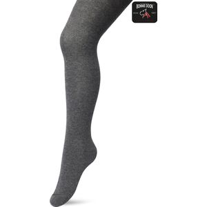 Bonnie Doon Biologisch Katoenen Maillot Meisjes Donker Grijs maat 104/110 - Kinder Maillot - OEKO-TEX gecertificeerd - Bio Cotton Tights - Duurzaam Huidvriendelijk Bio Katoen - Fijne pasvorm - Gladde Naden - Dark Grey Heather - BP053900.202