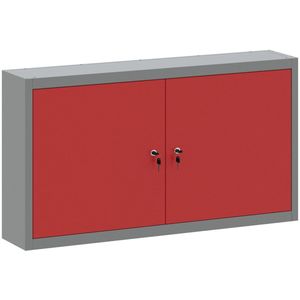vidaXL - Gereedschapskast - Muurbevestiging - Rood - 100x20x55 - cm - Staal