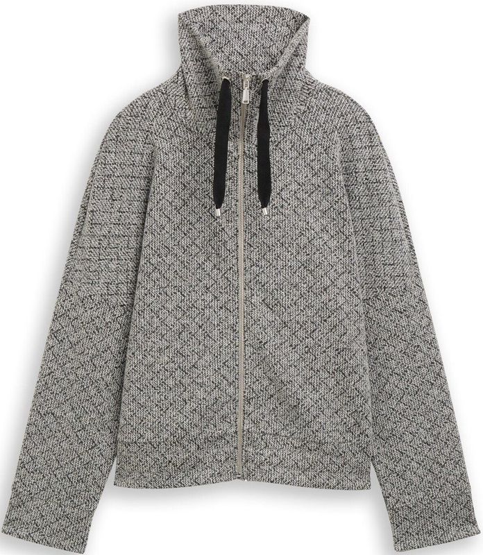 Tom Tailor Loose fit sweatjack met opstaande kraag