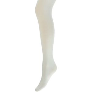 Katoenen kindermaillot - effen - wit - maat 98/104