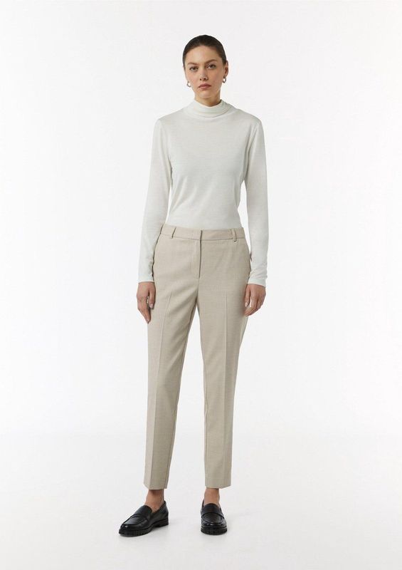 Pantalon - Effen - Slimfit - Mid Waist - 7/8 Lengte