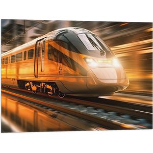 Vlag - Metro - Voertuig - Snel - 80x60 cm Foto op Polyester Vlag