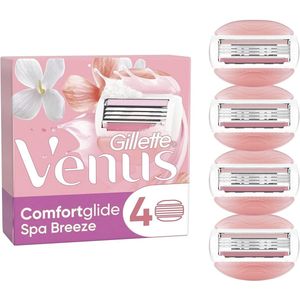 Comfortglide Spa Breeze 2-in-1 Scheermesjes voor Vrouwen - 4 Stuks met Hydraterende Scheergelstrips
