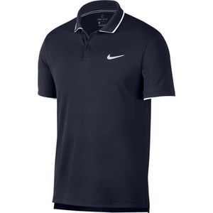 Nike - Court Dry Team Polo - Tennisshirt - S - Blauw
