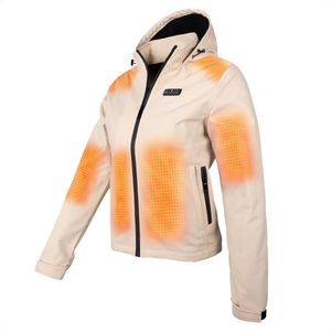HEATDRY® Clothing - Verwarmde Jas Dames - Softshell Jas Dames - HeatFlex LITE - Beige - Maat: S