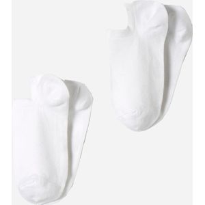 Damart - Set van 2 paar onzichtbare enkelsokken - Dames - Wit - 36/38