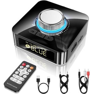 Ynkkvre - Bluetooth Audio Adapter - NFC-audio-ontvanger - Bluetooth 5.0-ontvanger/zender - Zender & Ontvanger 2-in-1 - Hi-Fi Geluidskwaliteit - Eenvoudige NFC-koppeling - Tot 8 uur speeltijd