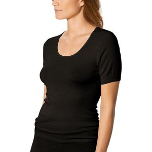 Mey Shirt Korte Mouw Wol Zijde Exquisite 66576 - Zwart 3 schwarz Dames - 38