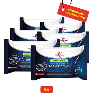 6X Lucovitaal Anale Kloofjes Doekjes - 6x 25 stuks - Voordeelverpakking!