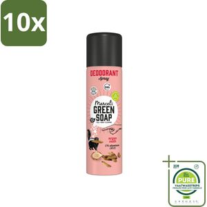 10 x Marcel's Green Soap - Deodorant Spray - Argan & Oudh - Langdurige frisheid - 150 ml - Grootverpakking - Deodorant Spray - Natuurlijke Deodorant - Aluminiumvrije Deodorant - Vegan Deodorant - Milieuvriendelijke Deodorant