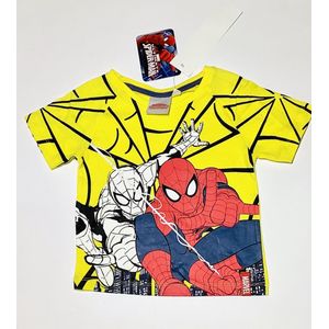 Spiderman Jongens T-shirt - Geel - Maat 92/98