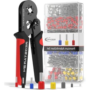 Krimptang Set met 1200 Adereindhulzen - Zelfinstellende Adereindhulstang - Krimptang voor 025-10mm² - Elektriciens en Doe-het-zelvers