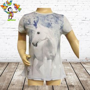T-shirt paard white 2 -s&C-86/92-t-shirts meisjes