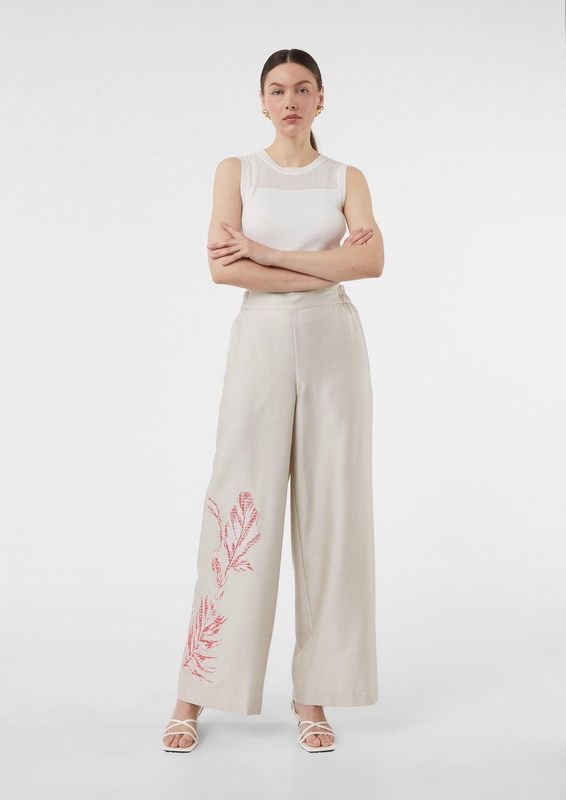 comma - Pantalon - Linnenblend - Wijd - Casual