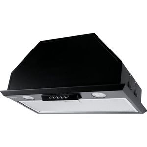 GURARI ventilatormodule GCH B 051 BL 52 N+Koolfilter, inbouw Afzuigkap 52cm, zwart, krachtige afzuiging 1000m³/h