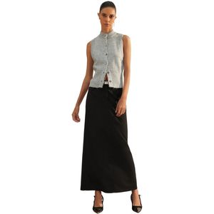 Trendyol Gelimiteerde Editie Grijs Zacht Textuur Gebreid Vest Twoaw24Hi00403