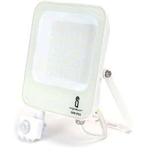 Buitenlamp wit met IR bewegingssensor | LED 50W~4700Lm=500W schijnwerper | koelwit 4000K | waterdicht IP65