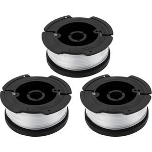 3 stuks grastrimmerspoel A6481 voor Black & Decker GH400 GH500 GH600 GH900 - vervangende onderdelen met lijn AF-100 - compatibel met ST6600 ST7000 .