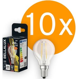 10 stuks | Bellalux LED Kogellamp 2W 250lm 2700K Helder Niet-Dimbaar | E14 | Extra Warm Wit | 2 watt | 15.000 Branduren