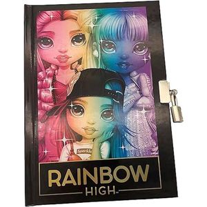 Rainbow High dagboek met slot en sleutel voor kinderen - dagboek om al je ideeën of geheimen op te schrijven, onmisbaar als dagboek, reisnotitieboekje, poëzie, creatief schrijven, vastleggen van ideeën, schetsen en tekeningen