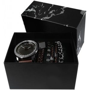 Excellanc giftset met herenhorloge bruin