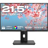 JAPANNEXT - JN-I215FLFHSP-C65W - PC-Monitor - 21,5 inch - Full HD - IPS-Panel - USB-C - KVM-Technologie