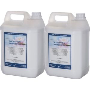 Bodylotion White Lotus 5 liter - set van 2 stuks - navulling - Voordeelverpakking