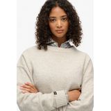 SUPERDRY - Losvallende Trui - Grége - Ronde Hals - Acryl