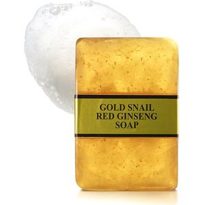 Golden SnailRode Ginseng Zeep / Luxe gezichtszeep met goud + slakkenafscheiding 90 g