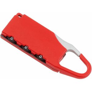 Cijferslot - hangslotje - cijfersloten - metaal - rood