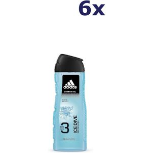 6x Adidas - Ice Dive Shower Gel 400ML