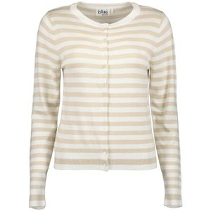 Blue Seven dames - Vest 147171 beige / wit gestreept kort - maat 38