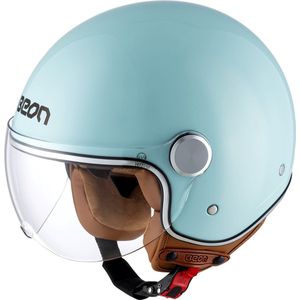 BEON B120 Scooterhelm - XL - Jethelm met Zonnevizier - Motorhelm - Geschikt voor Vespa, Scooter, Brommer, Motor en Snorfiets - Mint Groen