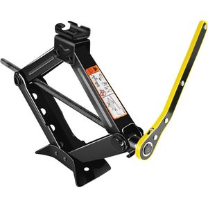 Schaarkrik 2000 kg - Garagekrik voor Autos, SUV en MPV, Max. 2 Ton, Ratel/Wrongel