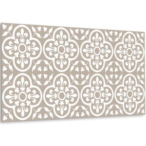 Tulup PVC Wandpaneel - Kaartthema's Vinyl Wandpaneel - 100 cm x 50 cm - Beige Wandbekleding Vinyl - 1 stuk - Industrieel Wandbekleding - Zelfklevende Wandbekleding - Plaktegels Keuken en Badkamer