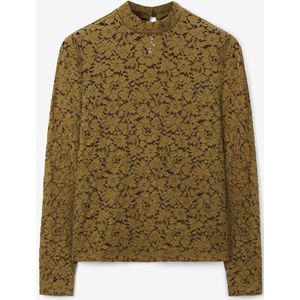 Sissy-Boy - Kanten Top - Donkergroen - Lange Mouwen - Turtle Neck