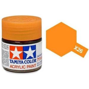 Tamiya X-26 Orange Clear - Gloss - Acryl - 23ml Verf potje