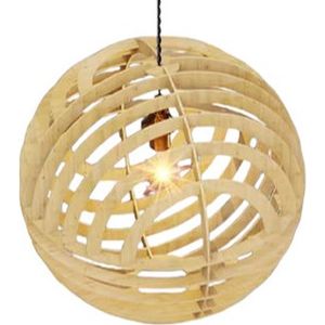 Bollamp met zowel horizontale en verticale lamellen