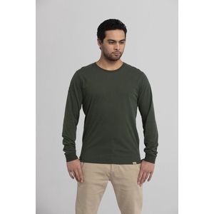 LIGER Long Sleeve military green, Limited Edition van 360 stuks maat S - 100% Organic katoen