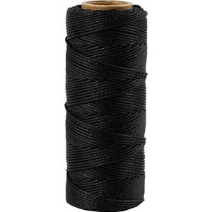 Bamboekoord, dikte 1 mm, 65 m, zwart
