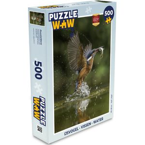 Puzzel IJsvogel - Vissen - Water - Legpuzzel - Puzzel 500 stukjes