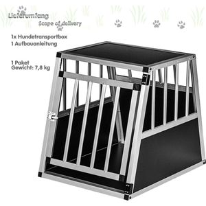 Hondentransportbox - Honden transportbox - Hondentransport kooi - Honden bench - Hondentas - Hondentransport tas - 7.8 kg - Aluminium - Zwart - 54 x 69 x 60 cm